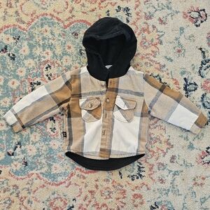 Plaid Hooded Kids Jacket